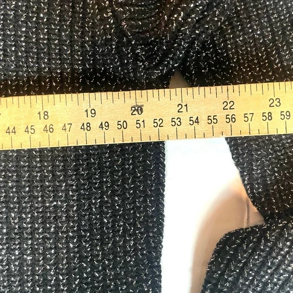 Rag & Bone Jubilee Metallic Black Crew Neck Sweater Size Large/X Large - Picture 8 of 13